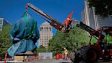 New sculptures take their places in renovated Citygarden