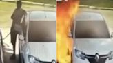 Un conductor que cargaba gasolina decidió encender un cigarrillo y lo obvio sucedió