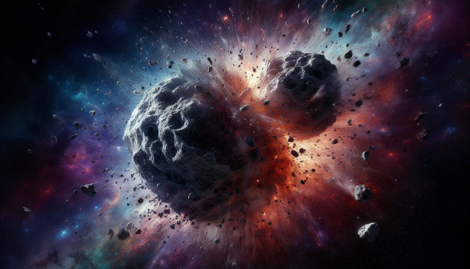 World's most powerful space telescope captures huge asteroids colliding