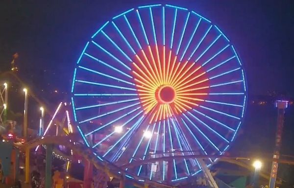KTLA Reporter Sam Rubin Honored With Ferris Wheel Tribute at the Santa Monica Pier | Video