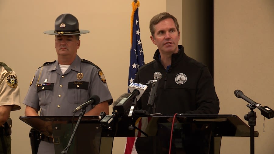 Gov. Andy Beshear spoke with law enforcement amid ongoing search for I-75 shooter