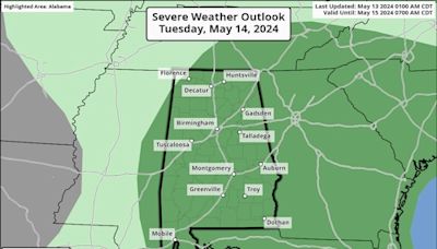 Level 3 risk for severe storms in south Alabama today