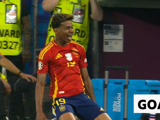 Euro 2024 video: Lamine Yamal scores 'unbelievable' equaliser for Spain