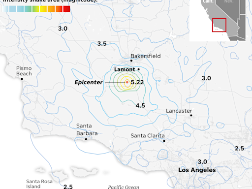 5.3-magnitude quake centered near Bakersfield shakes Central Valley, parts of SoCal