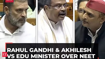NEET row: Rahul Gandhi and Akhilesh Yadav Vs Education Minister Dharmendra Pradhan in Lok Sabha