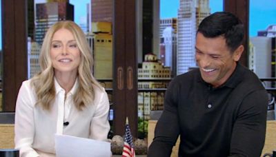 Kelly Ripa urges 'Live' audience to not "encourage" Mark Consuelos' "dad joke": "You are all his enablers"