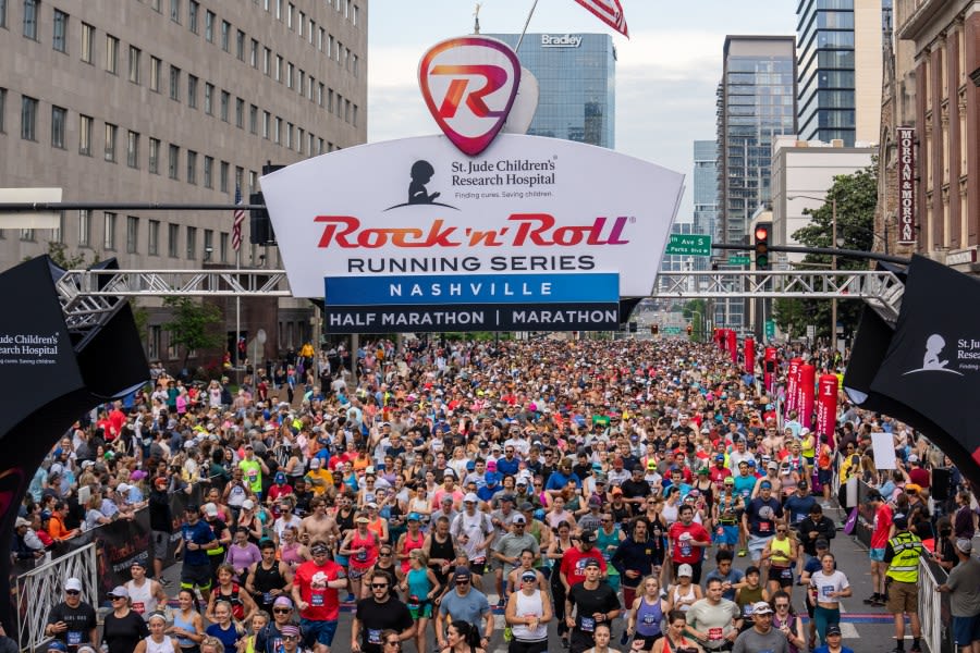 Thousands race through downtown Nashville in St. Jude Rock ‘n’ Roll Running Series