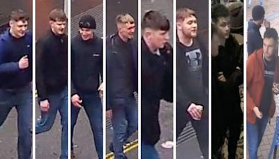Police on hunt for eight men who may be football fans after life-changing attack