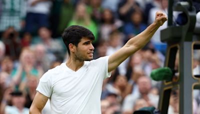 Alcaraz, a dos pasos de repetir título en Wimbledon