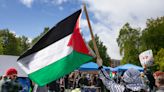 Pro-Palestinian protesters set up encampment at University of Oregon campus in Eugene