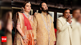 Anant Ambani charms in pastel hues in Abu Jani Sandeep Khosla couture creating an eye-catching moment | See pics - Times of India