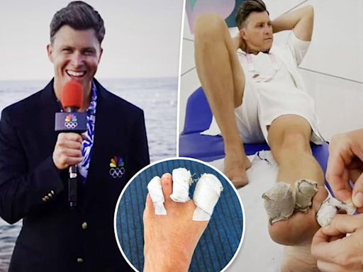 Colin Jost gives ‘foot update’ after exiting Olympics hosting job because of multiple injuries