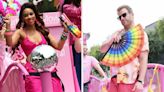 A Couple Of “Barbie” Cast Members Attended A Pride Parade On A Pink Float