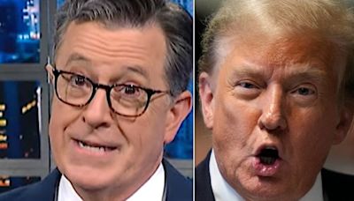 Stephen Colbert Audience Groans At 1 Truly Ugly Line From Trump Trial