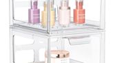 StorMiracle 2 Pack Clear Makeup Organizer and Acrylic Organizers，Plastic Storage Bins with Handles for Vanity, Now 17% Off