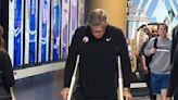 Timberwolves Coach Chris Finch Spotted on Crutches Before NBA Playoff Game