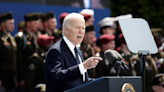 Biden links WW2 and Ukraine war in D-Day address