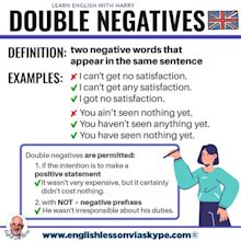 Double Negatives In English Grammar • Speak Better English with Harry