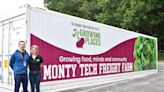 Monty Tech grows hydroponic produce for school cafeteria inside a shipping crate