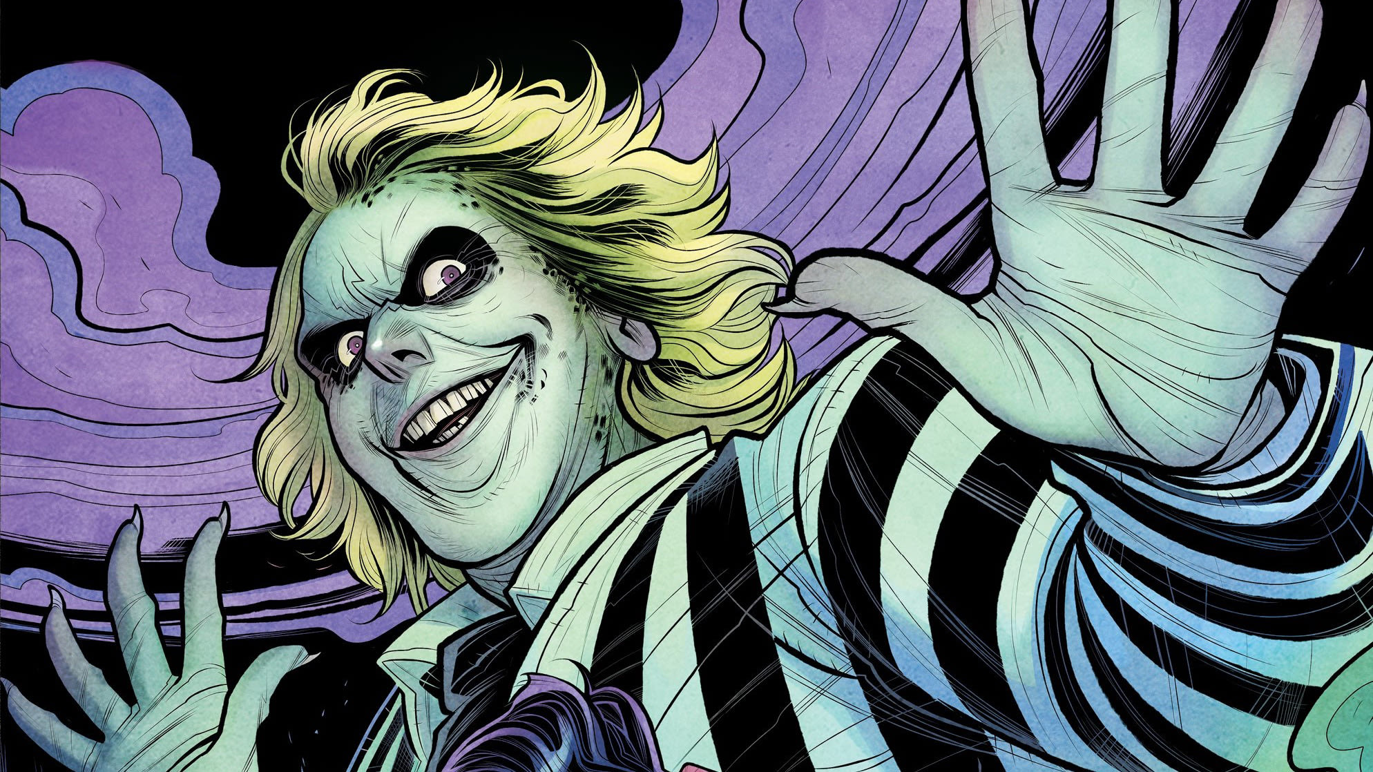 Michael Keaton's Batman faces Michael Keaton's Beetlejuice in a new series of tie-in covers from DC