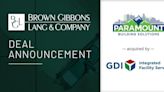 BGL Announces the Sale of Paramount Building Solutions to GDI Integrated Facility Services