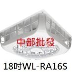 『中部批發』威力 18吋WL-RA16S(WL-16) 超強風 節能扇輕鋼架專用電扇 排風機 天花板循環扇 另有16W