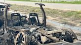 Tesla EV fire battled for hours on Parker Road in Douglas County