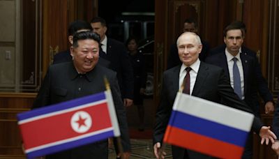 Ukraine-Russia war – live: Putin makes absurd claim new military pact with North Korea and Kim is ‘peaceful’