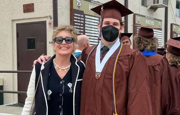 Sharon Stone Is Proud Mom as She Poses with Son Laird at His High School Graduation