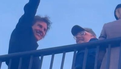 Watch: Tom Cruise and Simon Pegg enjoy Glastonbury crowd singalong