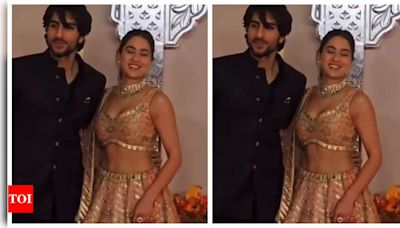 Sara Ali Khan and Ibrahim Khan make heads turn at Anant Ambani and Radhika Merchant's Wedding- Watch | Hindi Movie News - Times of India