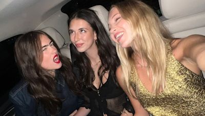 Lila Moss poses up for selfies with Ava and Stella Jones at H&M party