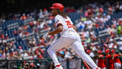 Rookie James Wood's 3-run homer gives the Nationals a 5-2 win and a 3-game sweep of the Reds