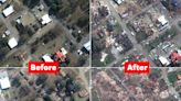 Before-and-after images show tornado devastation ripped across South as new twister threat issued