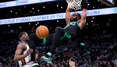 Celtics advance to East semifinals, beating short-handed Heat 118-84 in Game 5