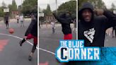 Real or fake? UFC champ Leon Edwards kicks insane full-court trick shot