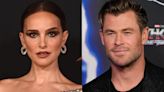 Natalie Portman says Chris Hemsworth would hide behind a tree to avoid drawing attention while picking up his kids from school