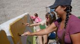 Photos: Barricade painting with artist Amy Krause at SPARK on June 5, 2024