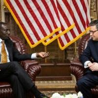 Kenyan President William Ruto meets with House Speaker Mike Johnson at the US Capitol