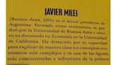 Publican en España un libro de Javier Milei con datos académicos falsos en la solapa