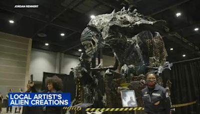 Meet local artist Tristian 'Tris-rex' Johnson, who creates full-size, movie-quality aliens