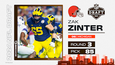 Browns draft Michigan OL Zak Zinter with 85th overall pick in 2024 NFL draft