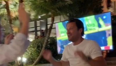 Celebs go wild for Euro win – as Mark Wright starts England chant in busy restaurant and Olly Murs goes wild at Boxpark