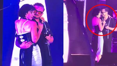 VIDEO: Así fue el apasionado beso entre Susana Zabaleta y Ricardo Pérez en un concierto