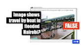 Edited photo does not show Kenyans travelling by boat in flood-stricken Nairobi