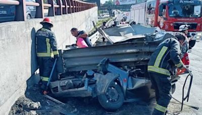 Accidente en Autopista México-Pachuca con Mujer Prensada