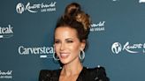 Kate Beckinsale Boosts Blazer at Home With Lingerie Slip Dress and Sky-High Over-the-Knee Boots