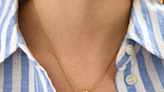 The Viral Gold Bubble Initial Necklace That Sold 20K Pieces in a Week Is Finally on Sale for Under $50