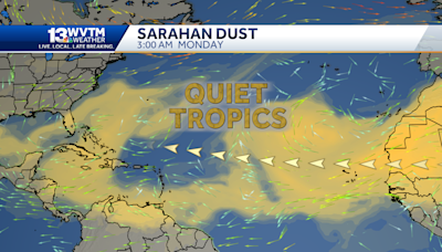 Saharan dust suppresses tropical storm activity