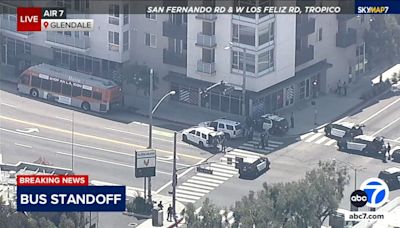 Man with gun taken into custody after standoff on Metro bus in Glendale